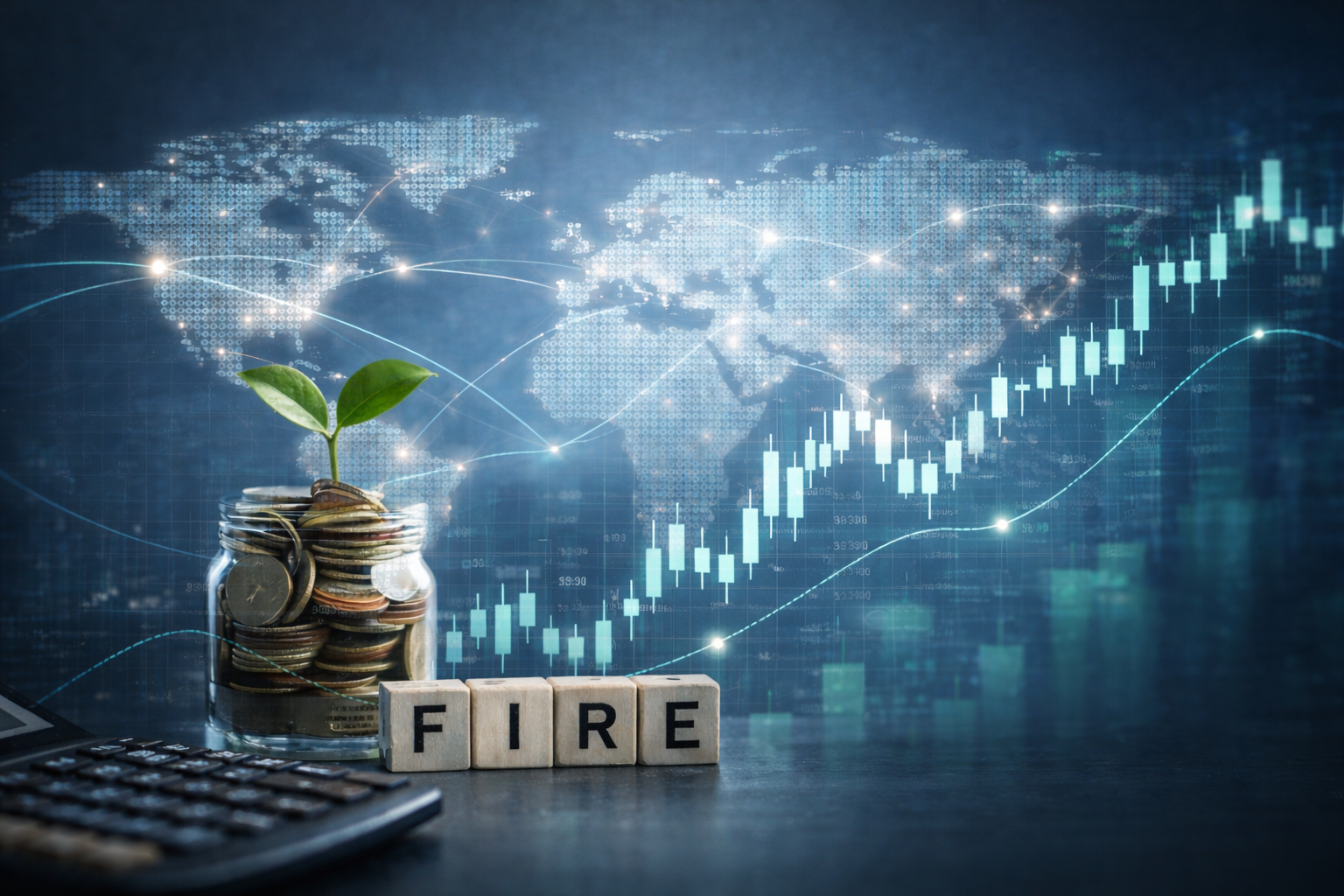 FIRE (Financial Independence, Retire Early) in a Modern, Global context showcasing this site is for anyone wishing to learn about Financial Freedom tips.