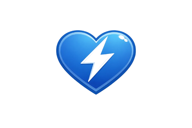 Heart safety symbol representing AED access and cardiac emergency response.