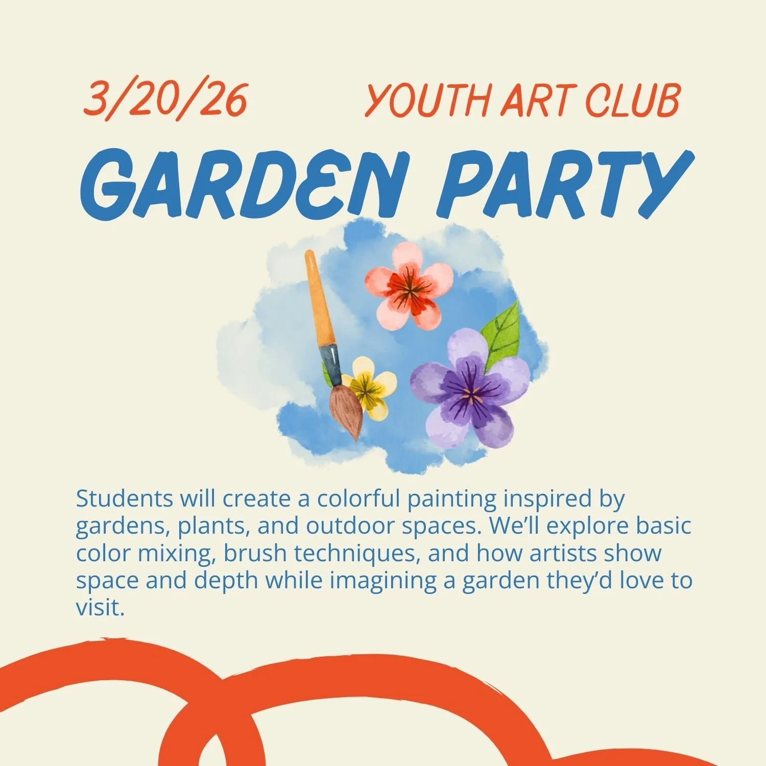 3/20 Youth Art Club: Garden Party