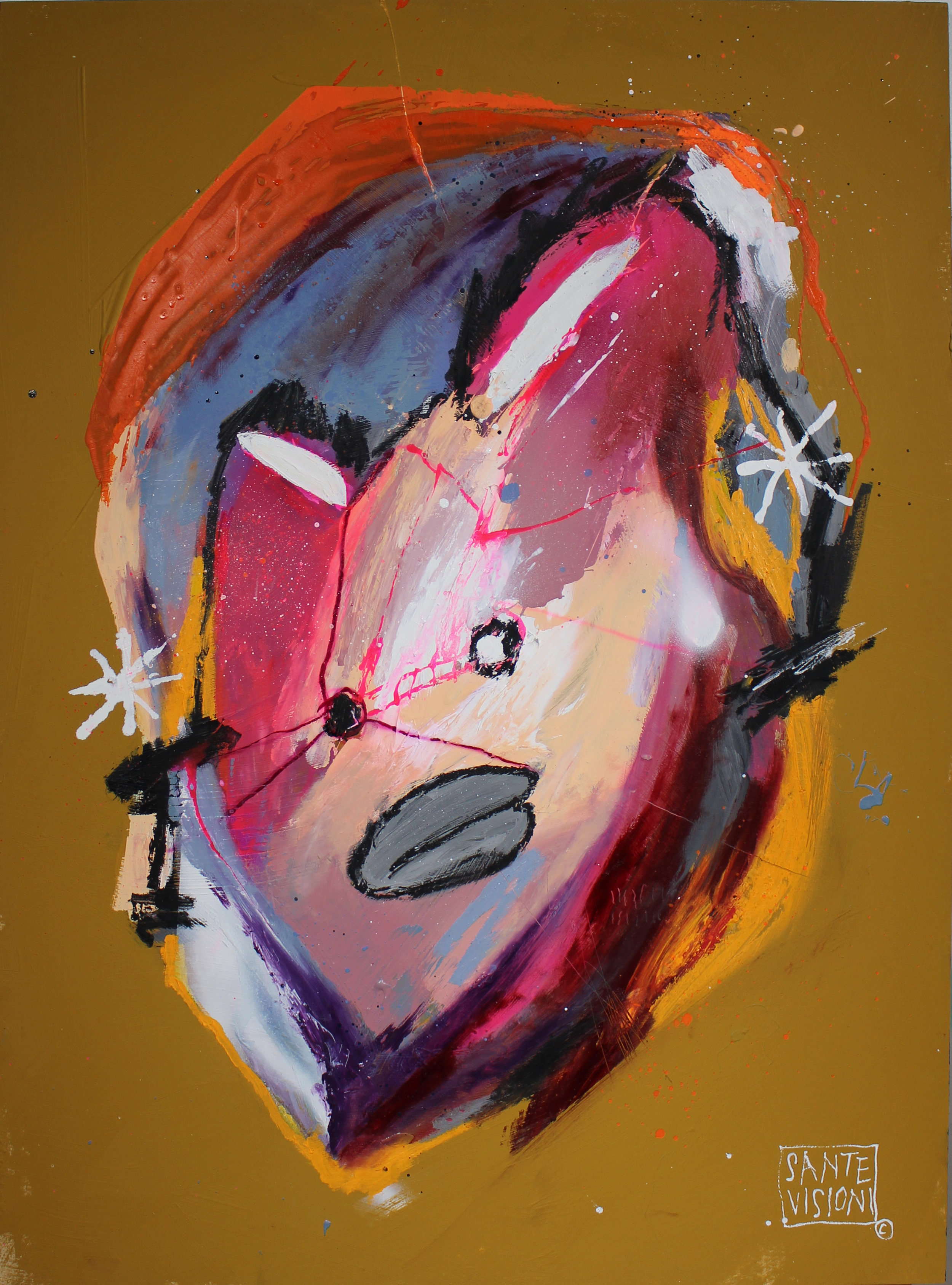 SanteVisioni_Baraonda_2026_Mixed media on wood_100x72cm.png