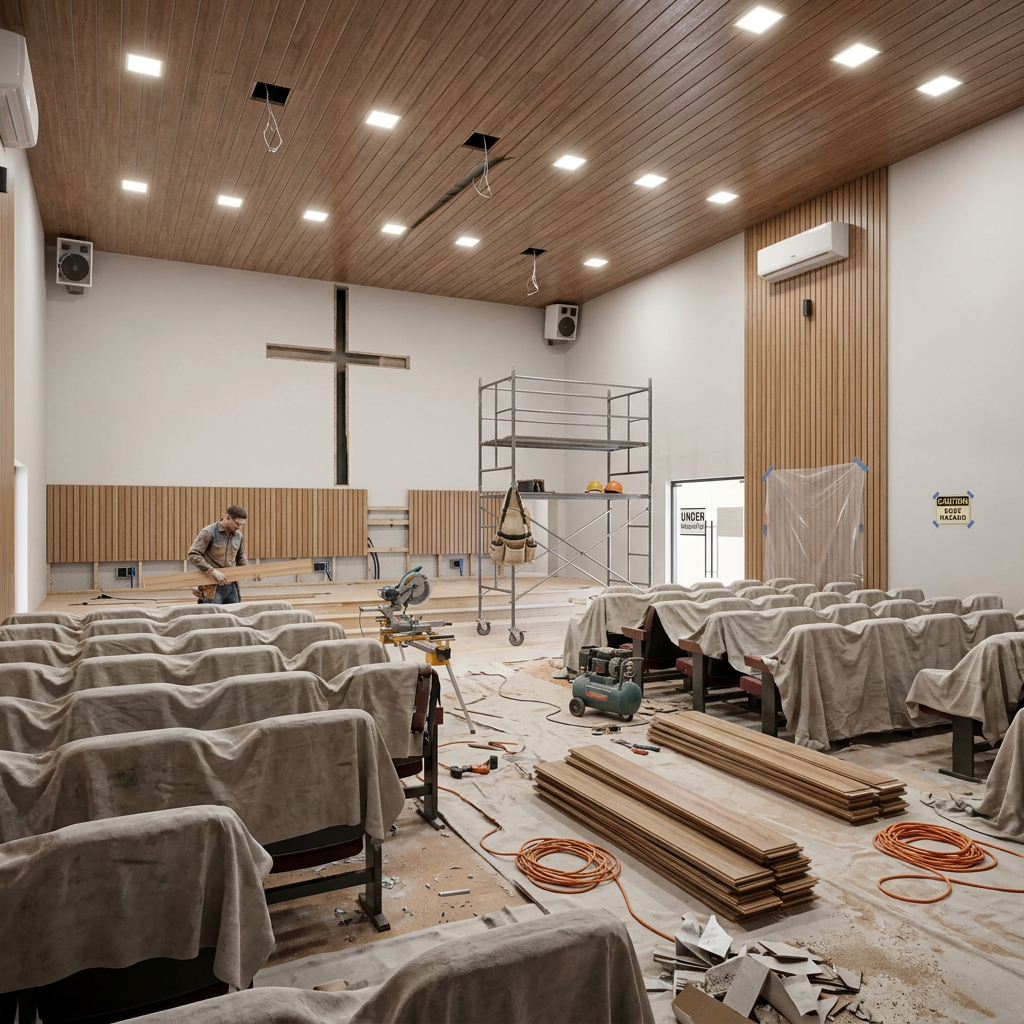Church renovation by Pienaar Projects, in the Tri-Cities and Greater Vancouver