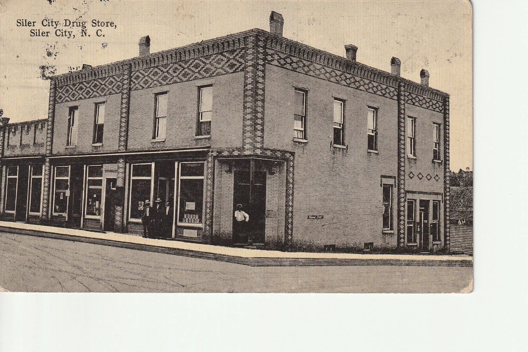 Old Postcard Of The Siler City Drug Store