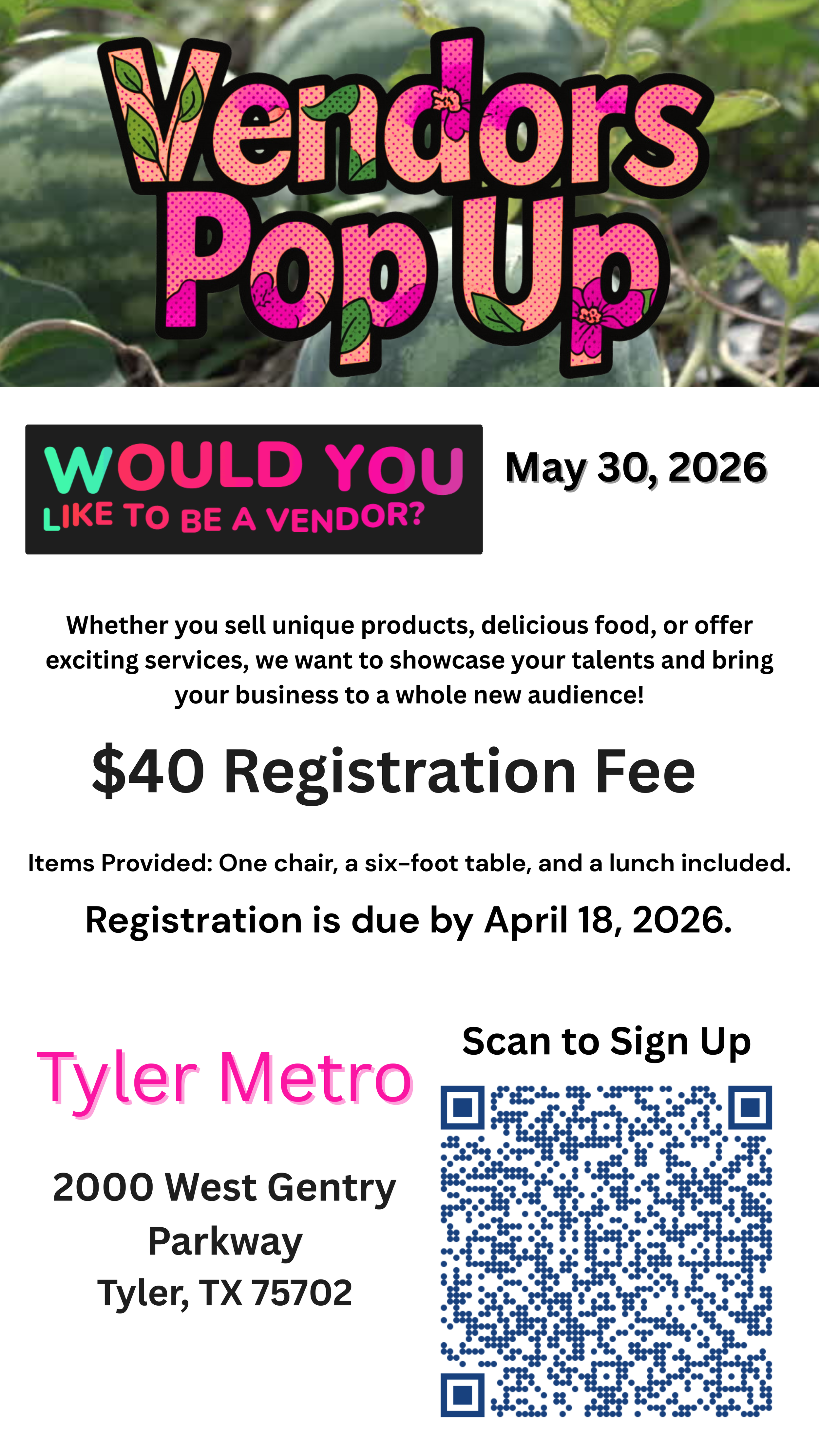 Vendors Pop Up 