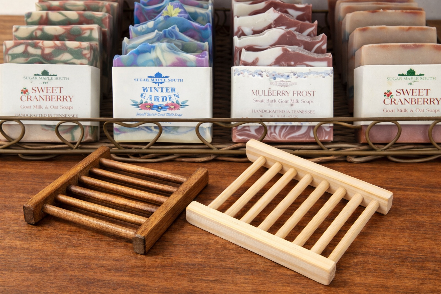 Natural Wood Soap Rack