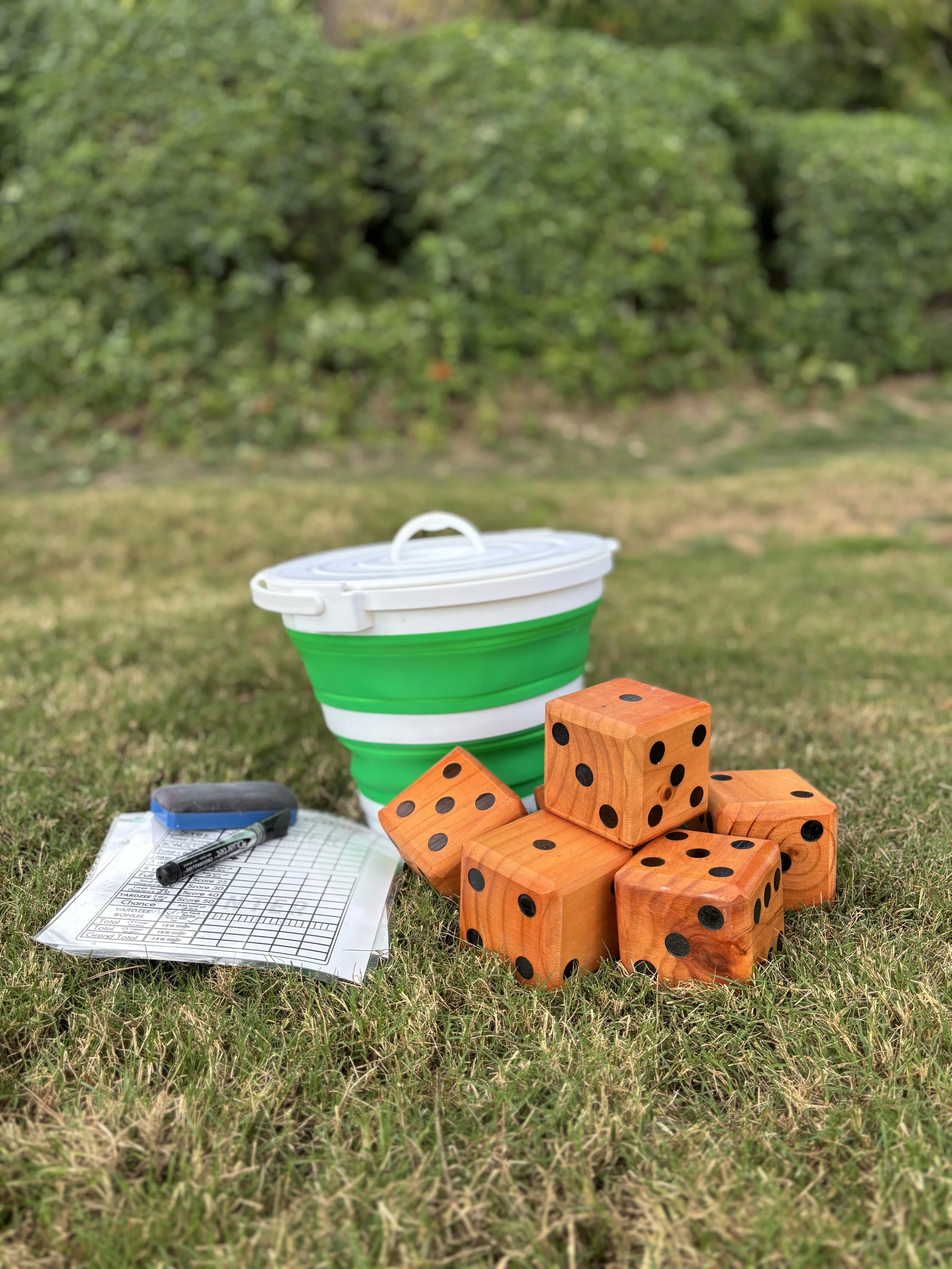 Yardzee — a fun, oversized dice game for backyard celebrations