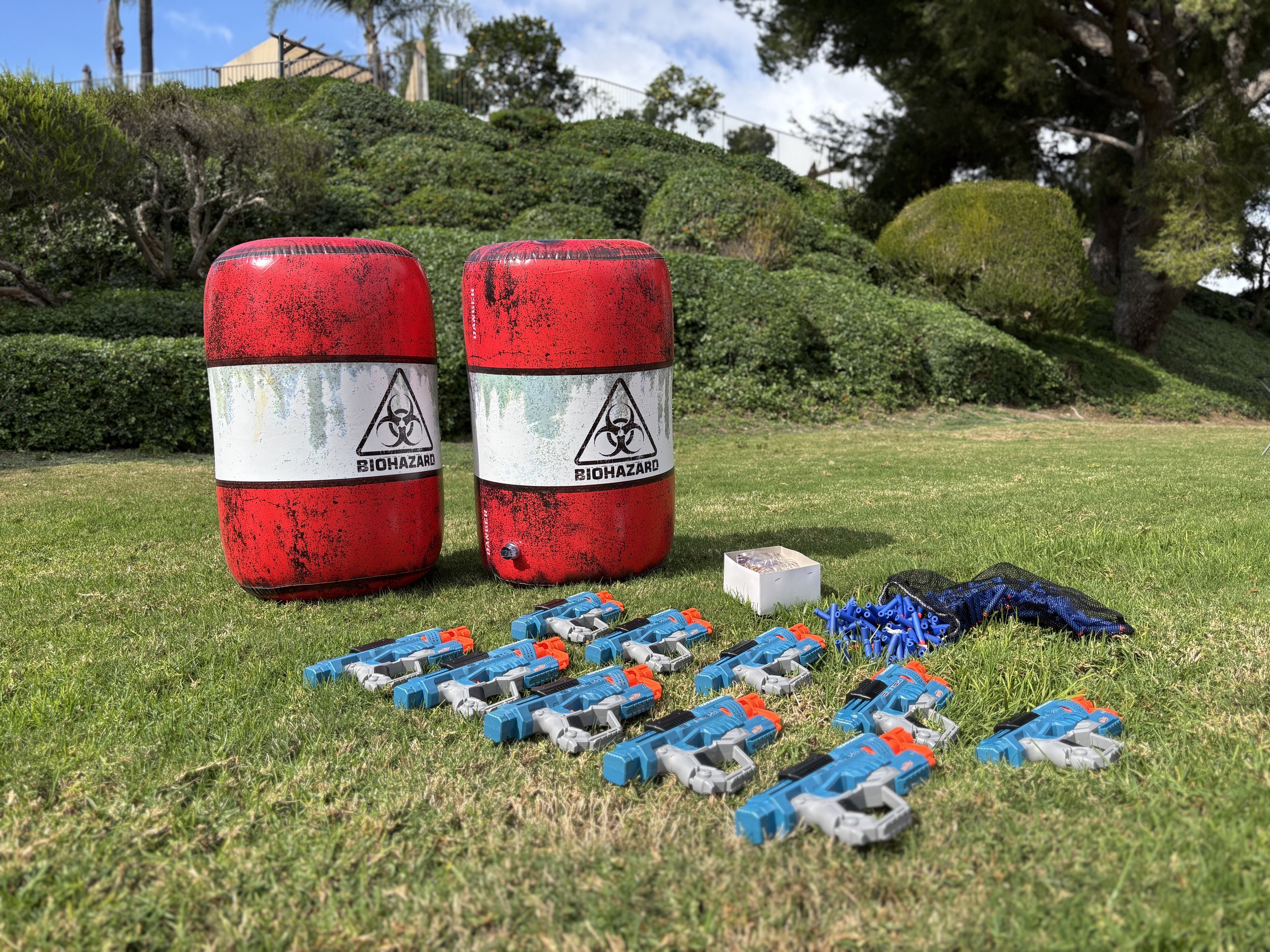 Nerf War ready for an action-packed backyard battle