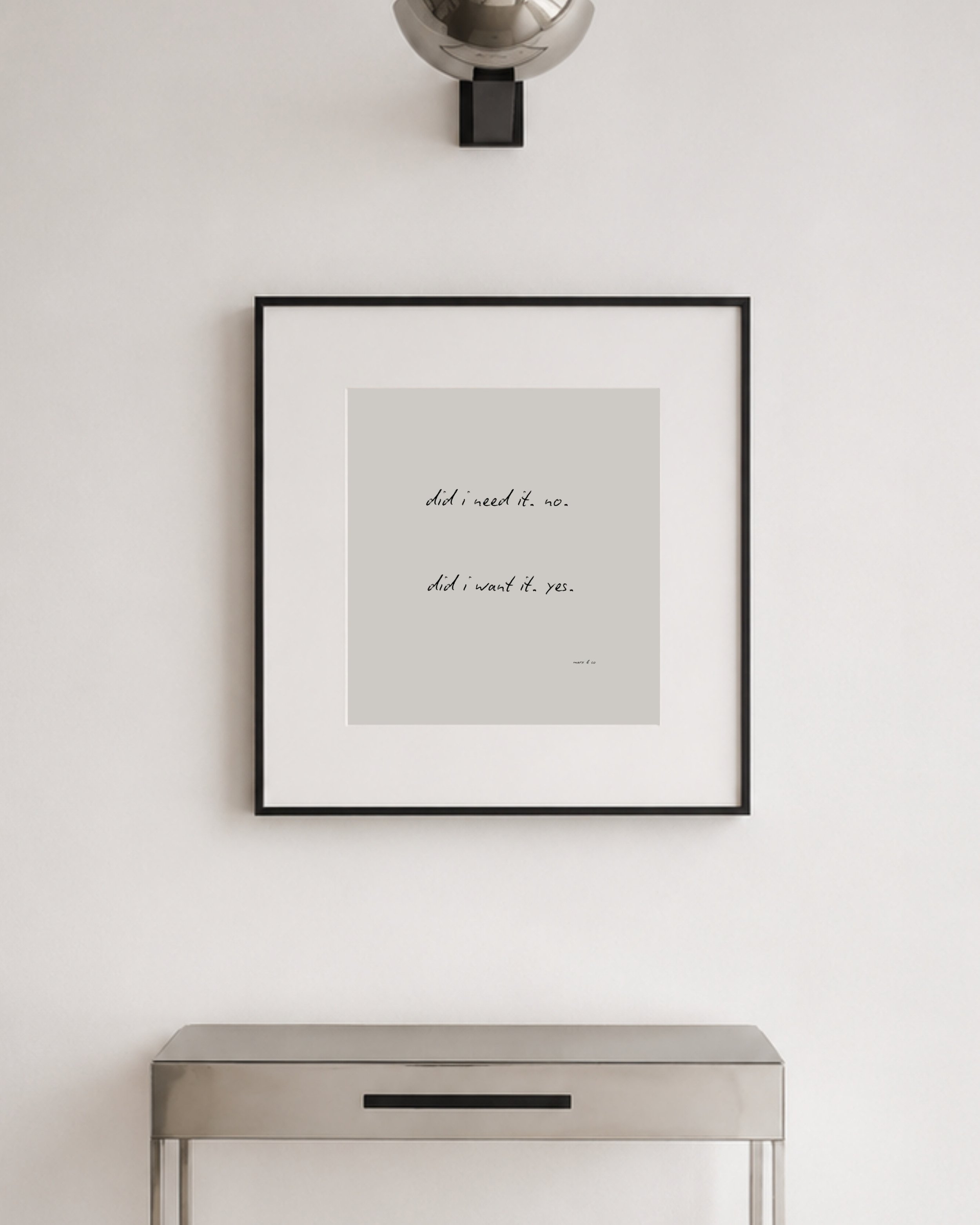 Needs Wants Monologue