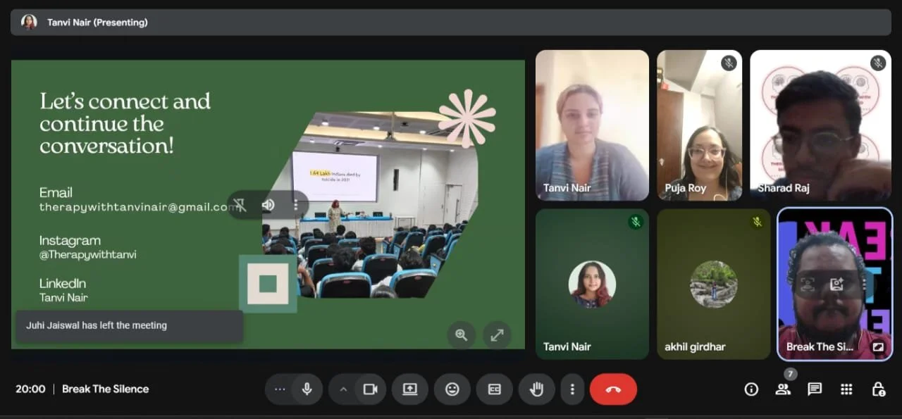 Break the Silence
An 8-Day Webinar Series to Raise Mental Health Awareness