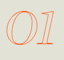 Outline of the number zero followed by the number one