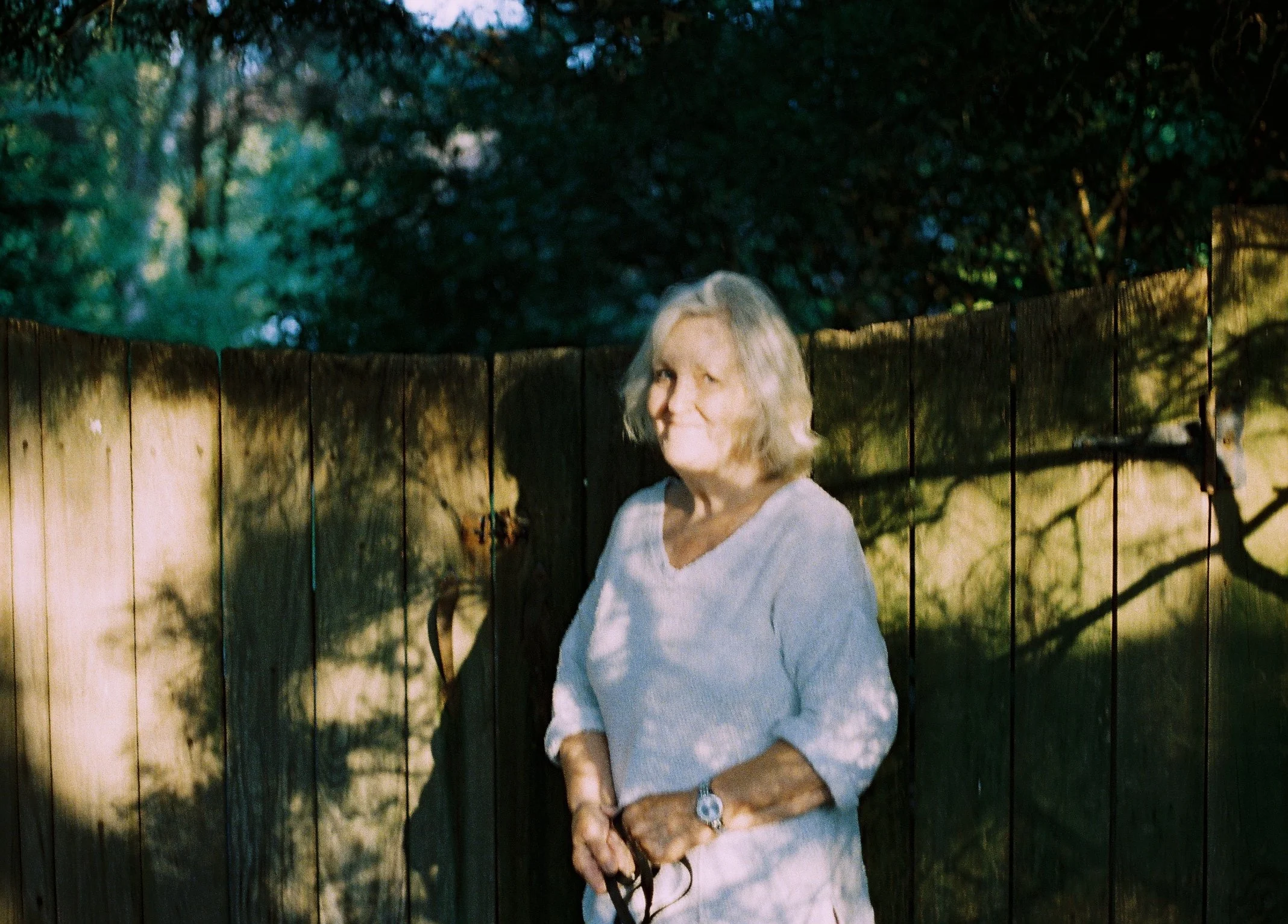 Outside by the fence