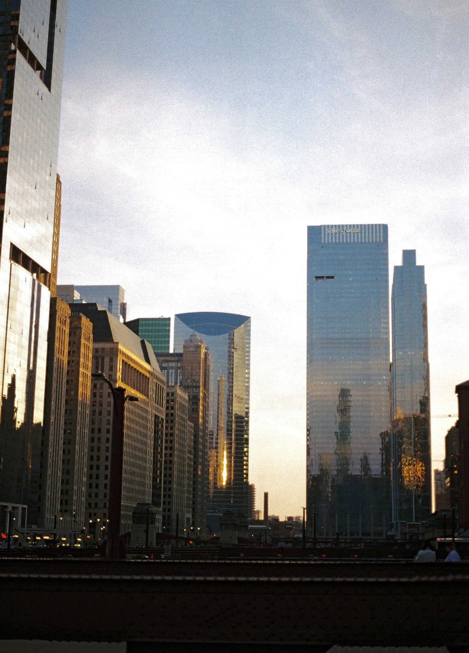 The sunset on the shiny Chi-Town buildings is so unique
