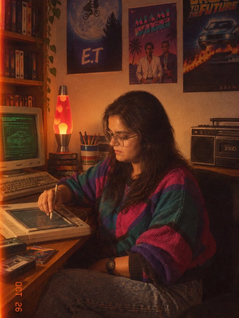 Architecture, but make it 80s. 📐✨

Before the renders, the AI, and the endless screens &mdash; there were sketches, physical models, pin-ups, critiques, and ideas pinned to the wall.

Some things never change:
Design. Create. Critique. Repeat.

Foll