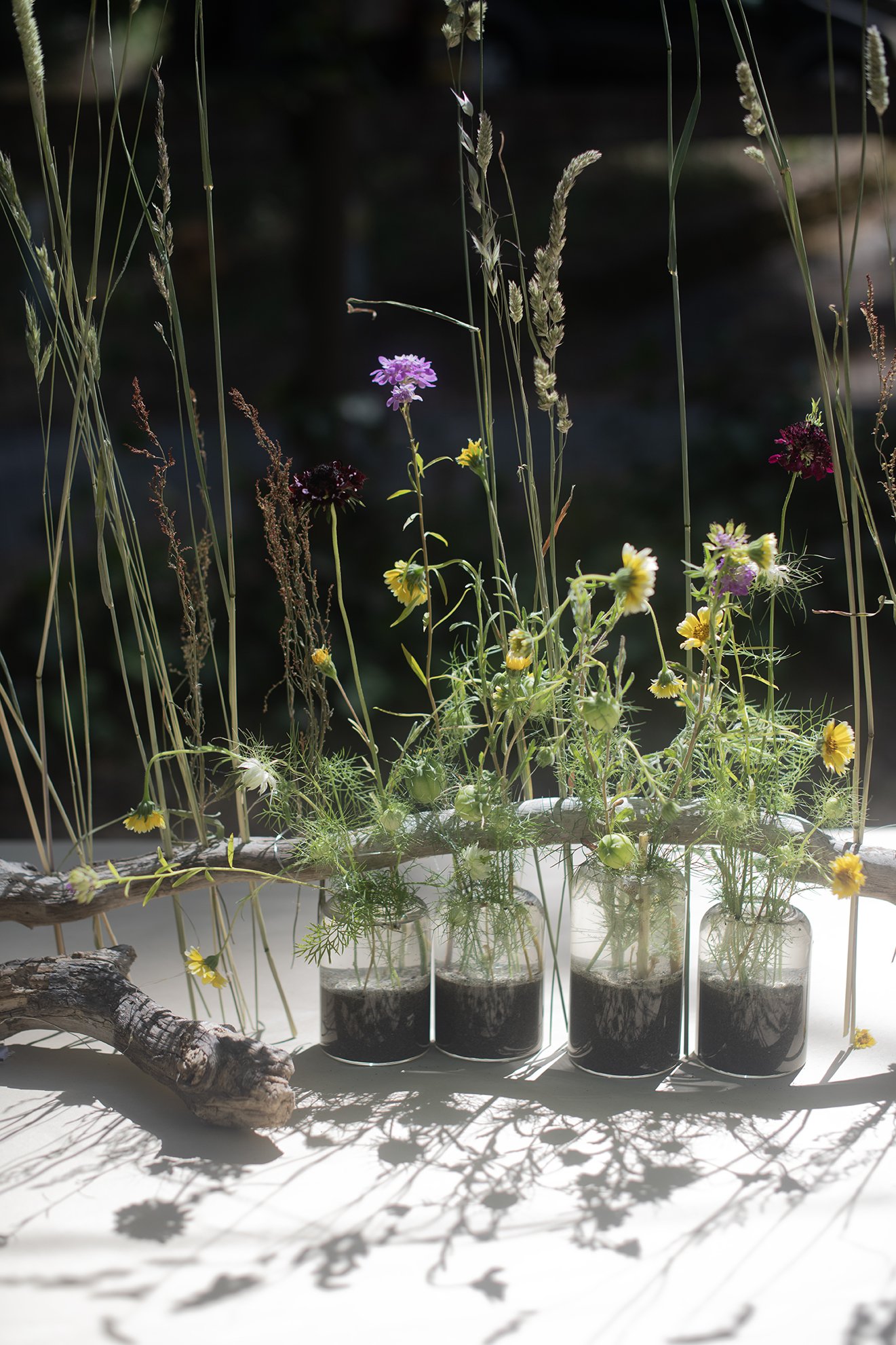 Wildflower Bud Vase Table Arrangement Workshop