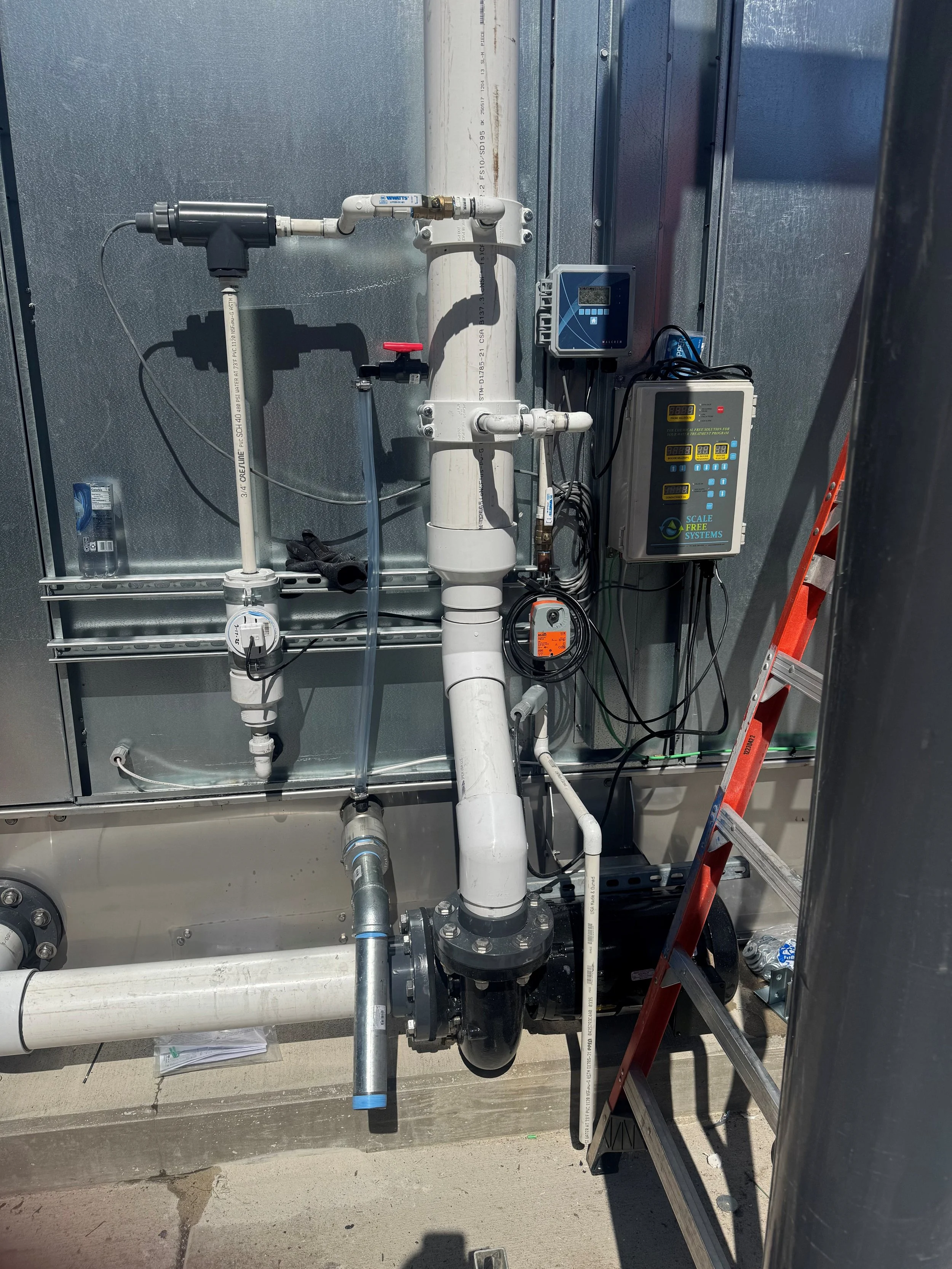 Fluid cooler equipment at Eisenhower, shown in the Scale Free Systems project portfolio
