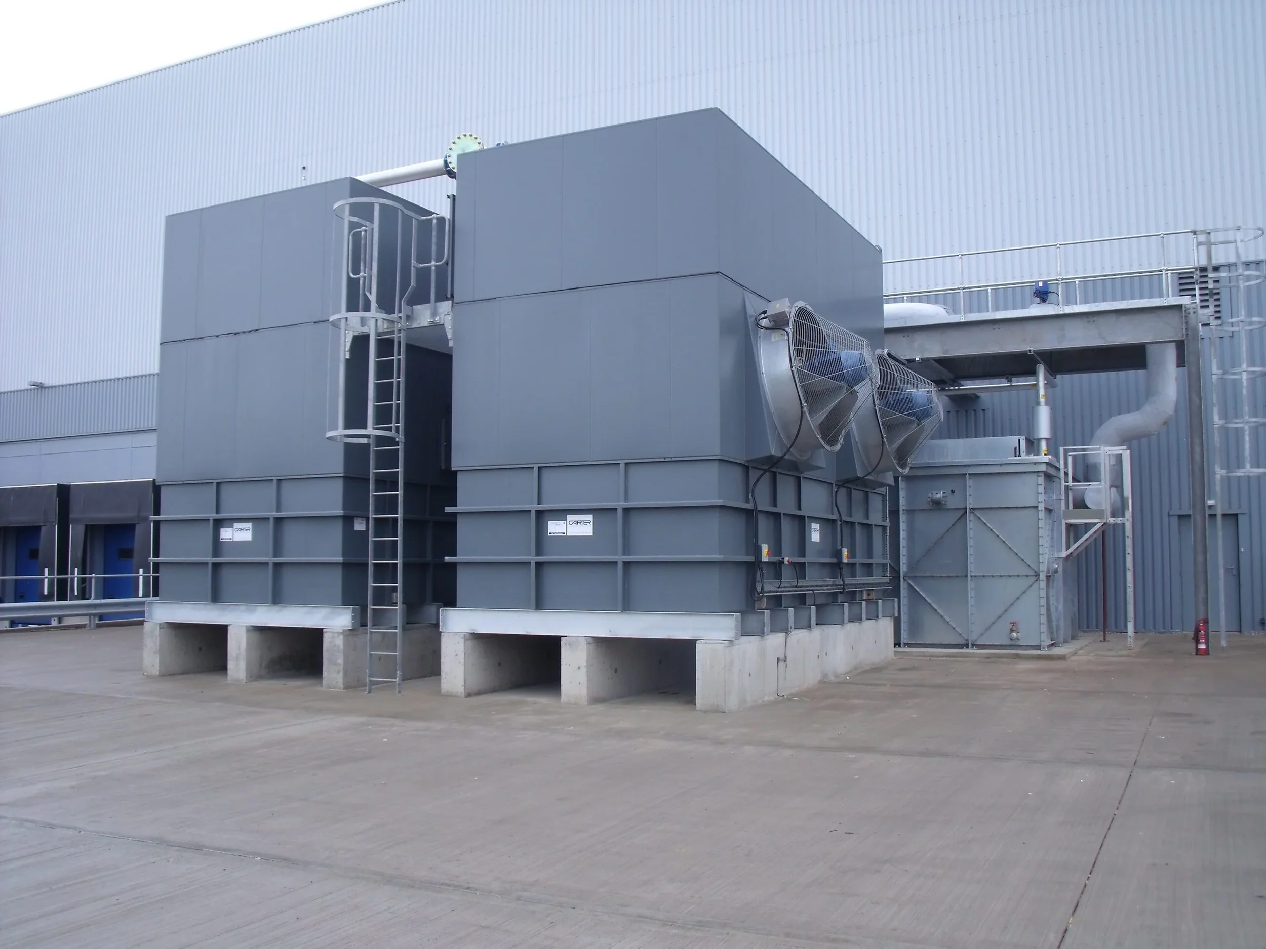 Scale Free Systems equipment installed on a commercial cooling tower condenser-water loop