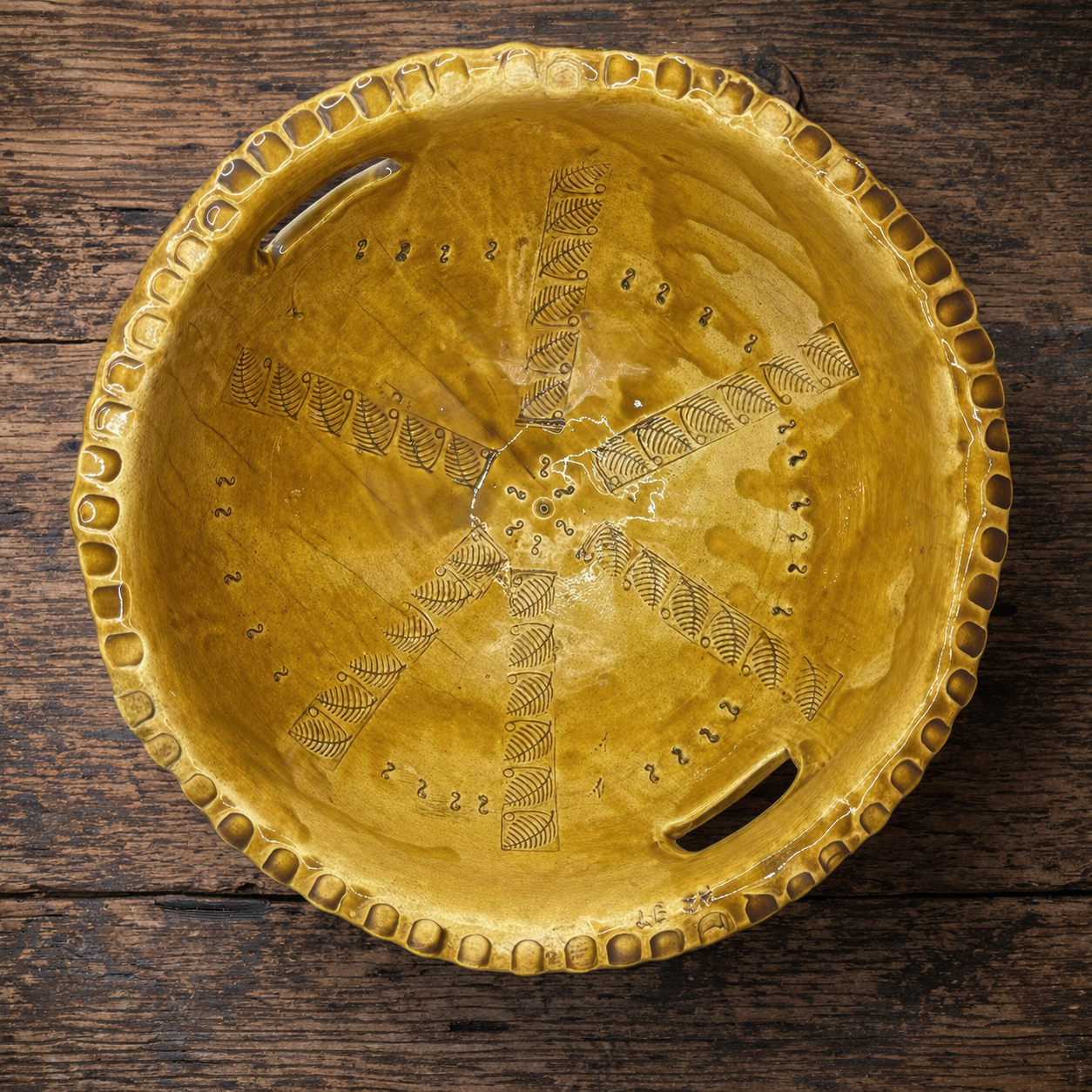 The-Unbound-Canvas-Blue-big-yellow-Ceramic-bowl-on-rustic-wood-table.png