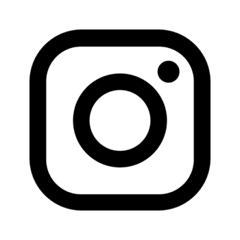 Instagram logo with a black outline and a white background.