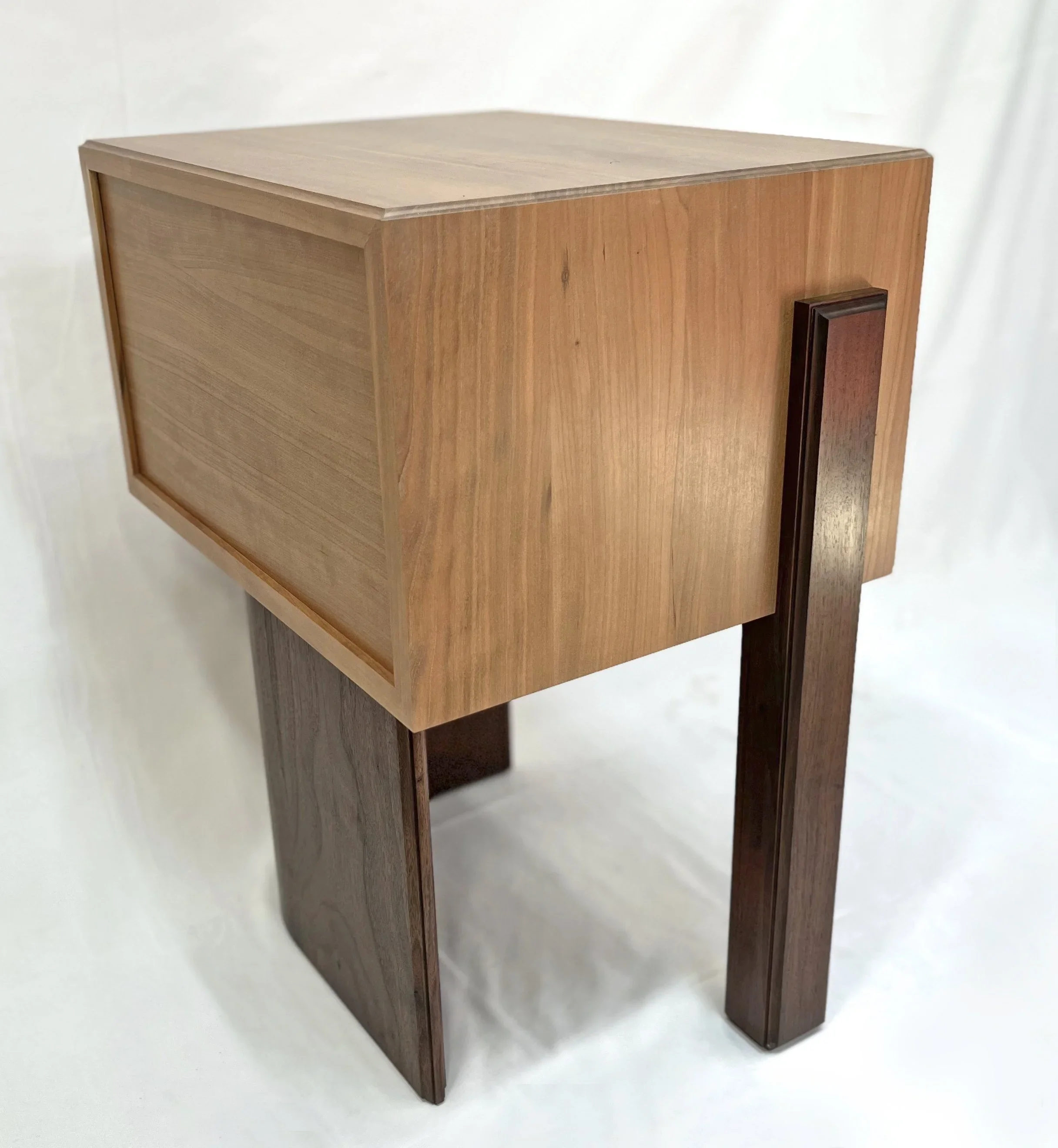 Cherry and walnut custom night stands