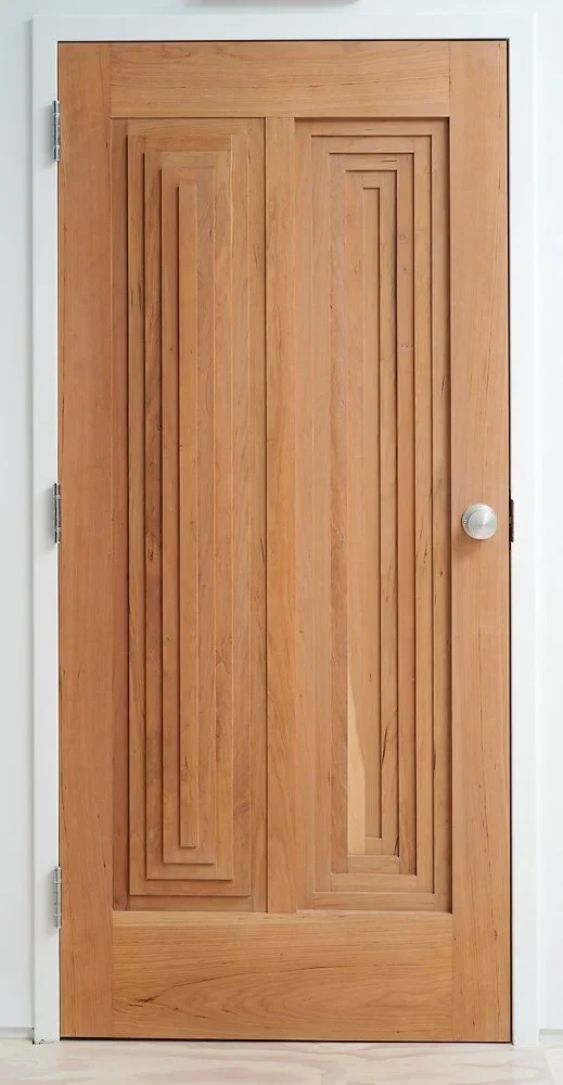 Custom door designed by Julian Hoeber for Jessica Silverman Gallery