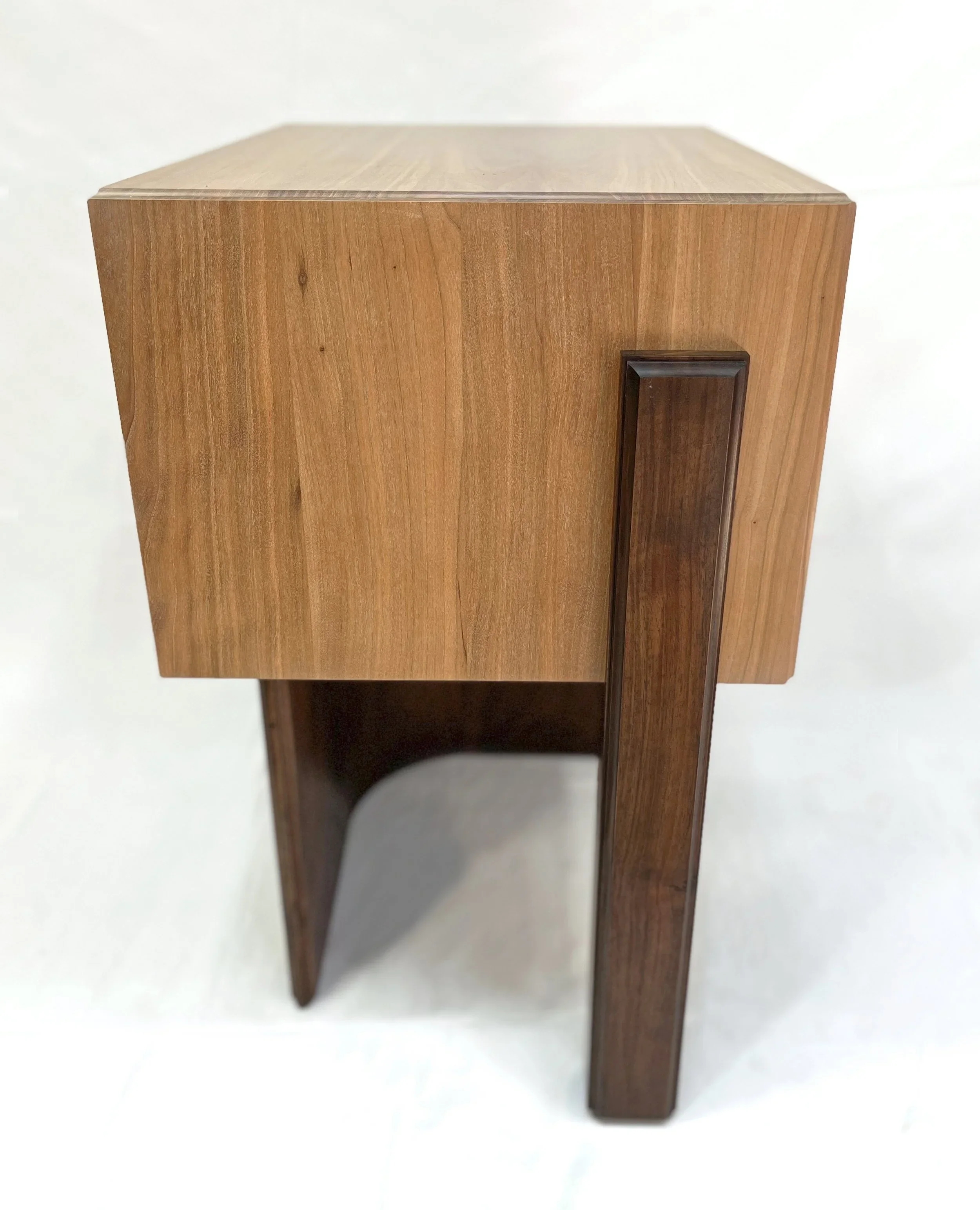 Cherry and walnut custom night stands