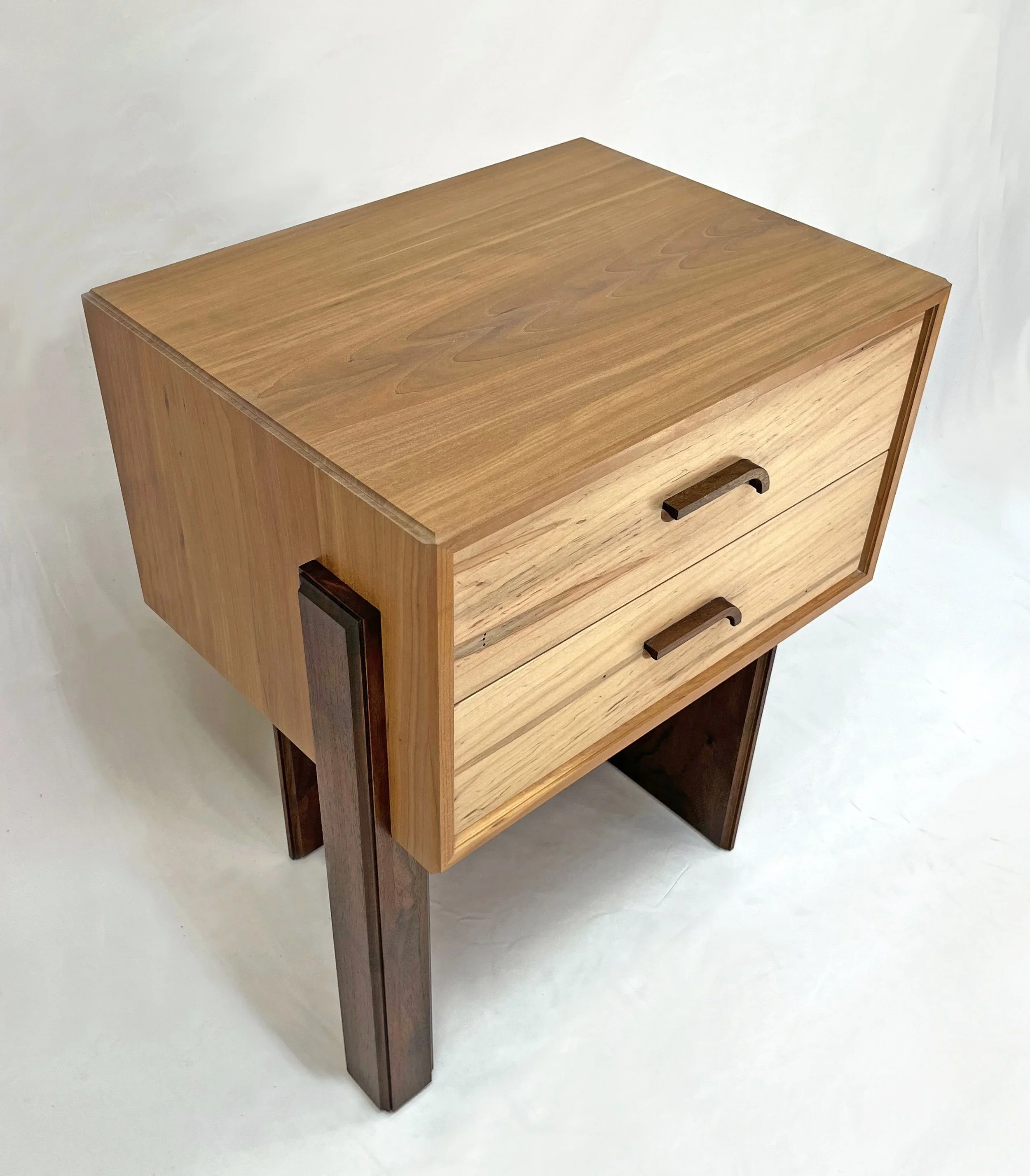 Cherry and walnut custom night stands