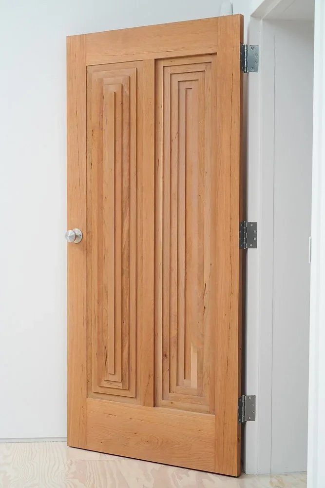 Custom door designed by Julian Hoeber for Jessica Silverman Gallery