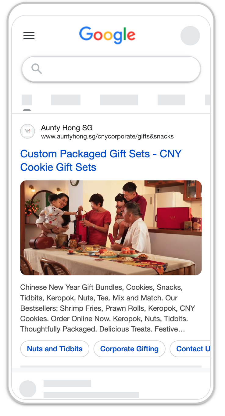 Google Ad - Aunty Hong