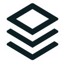Icon representing layered documents or files.