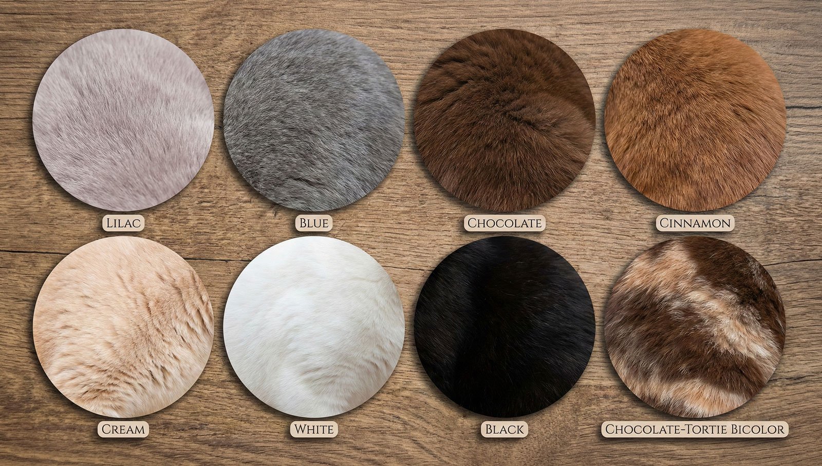 Některé barvy srsti.