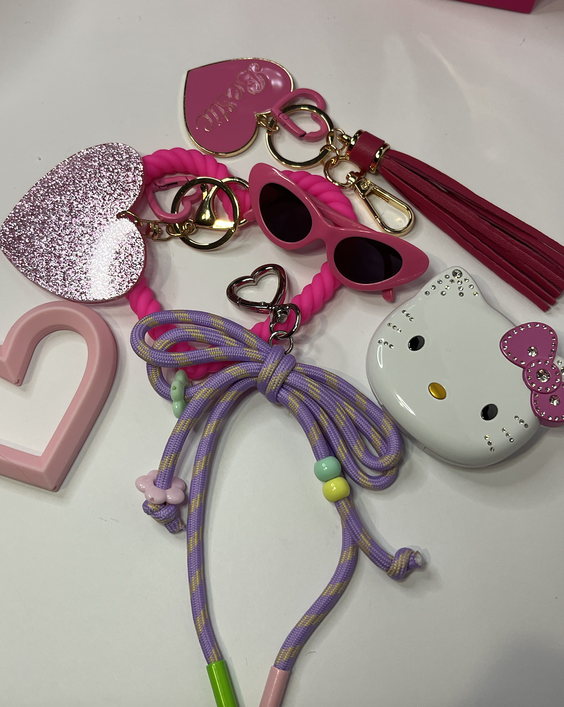 Tie me in a Bow: Keychain, Bag Charm, and Safety Shear Bundle Set