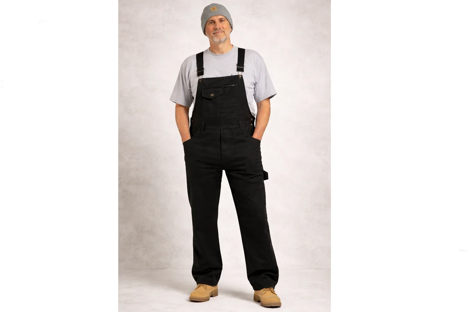 Salopette Denim Noir Homme – Coupe Confort