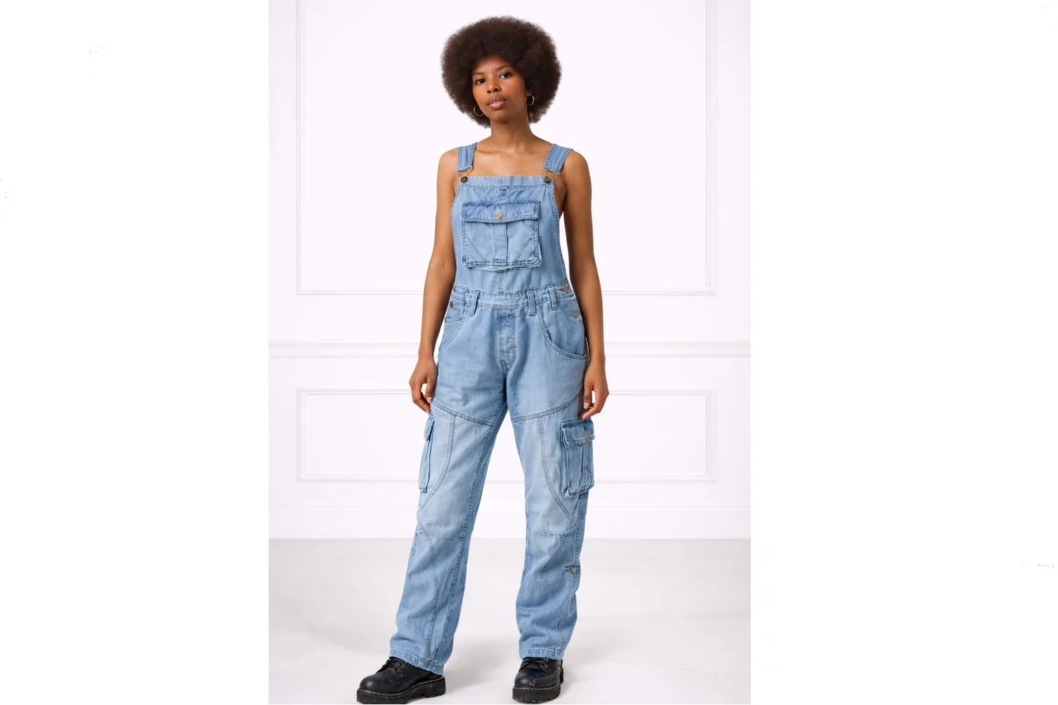 Salopette en Denim Style Anglais