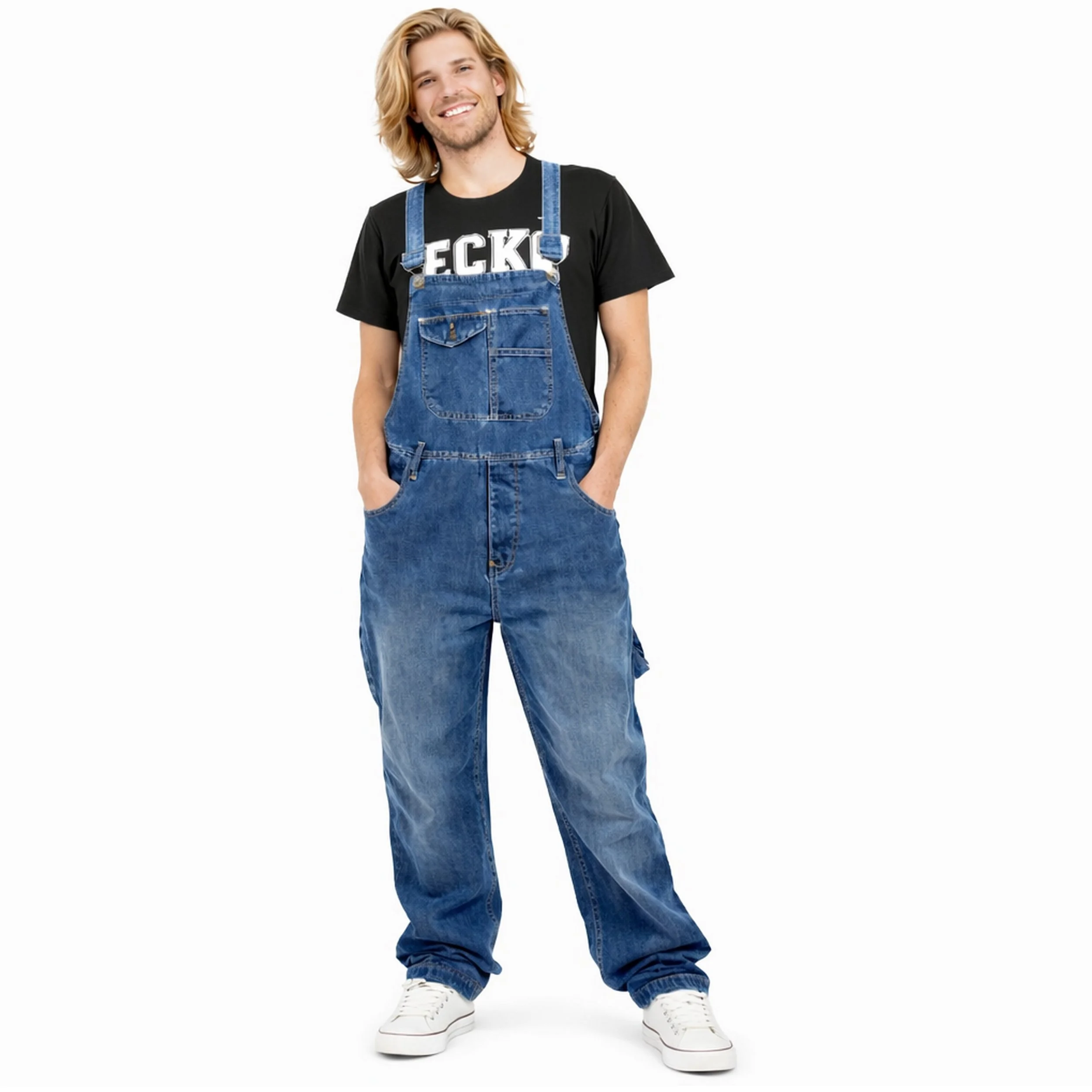 Salopette Vintage Homme en Jean – Style Rétro Authentique Workwear