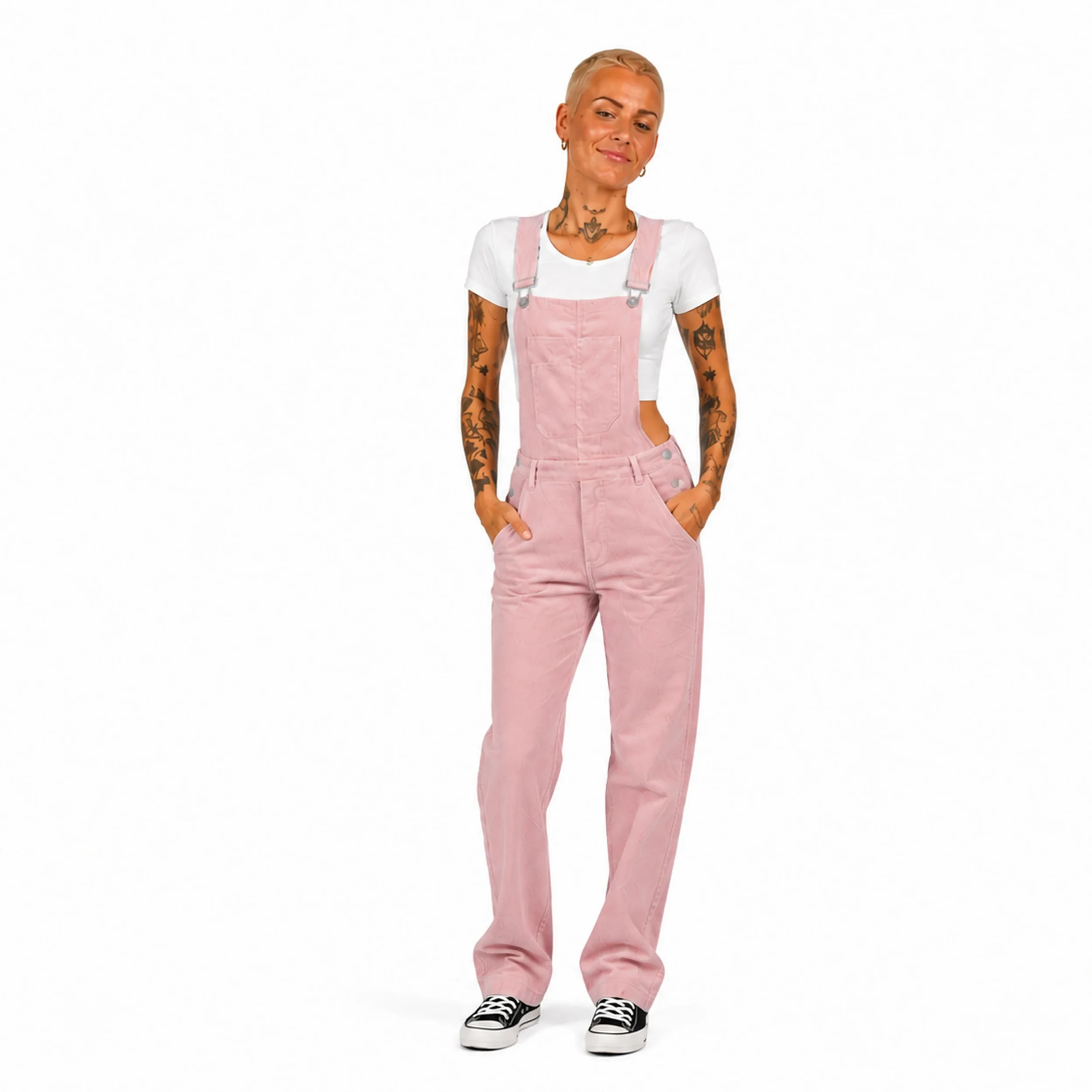 Salopette Velours Rose
