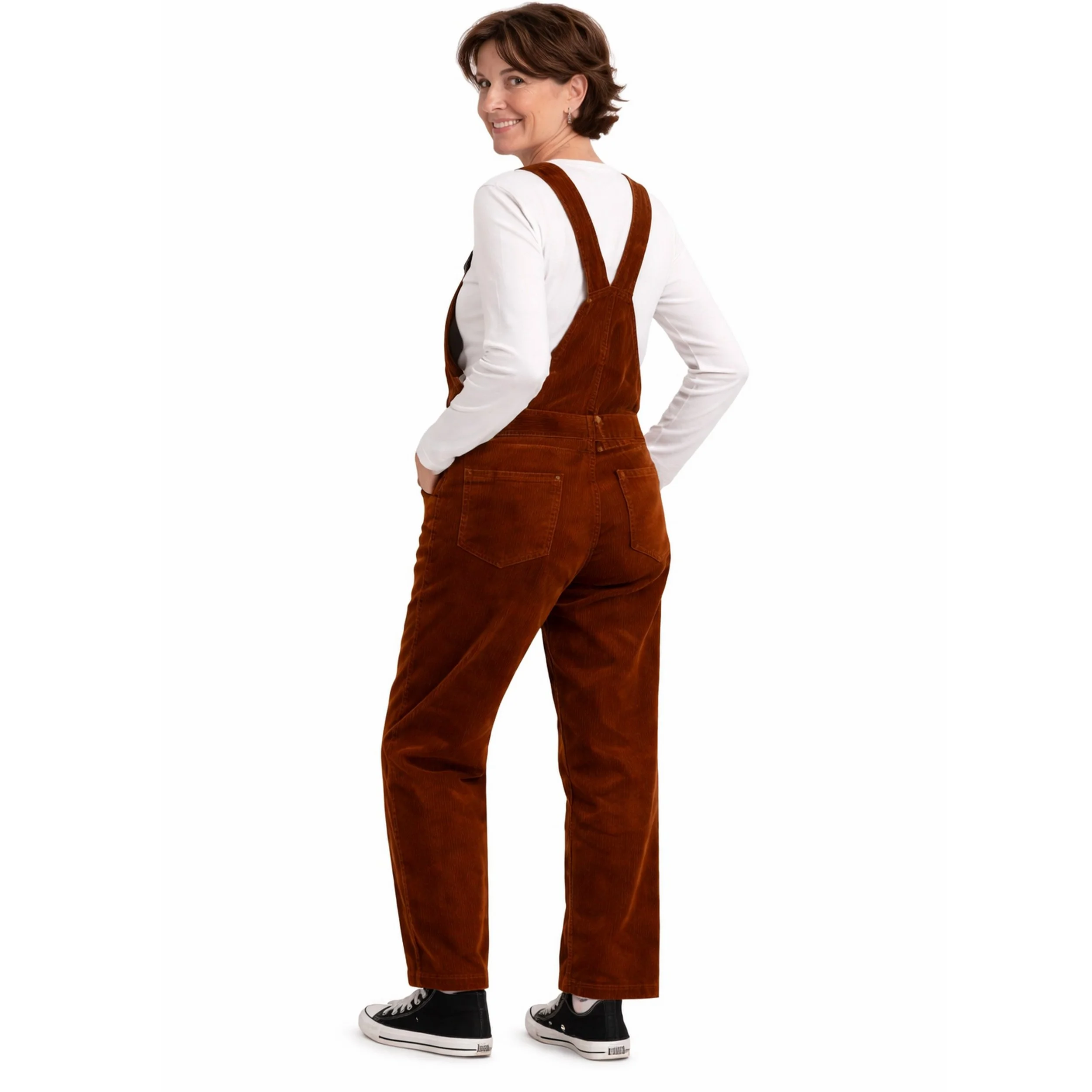 salopette en velours marron confort et allure de dos.jpg