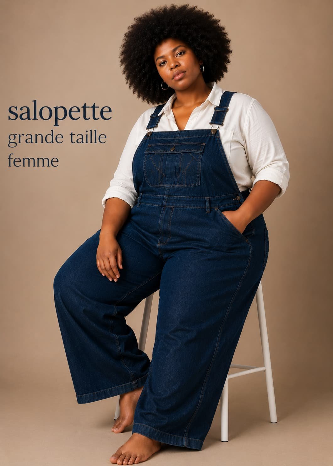 Collection unique de salopette super grande taille pour femme