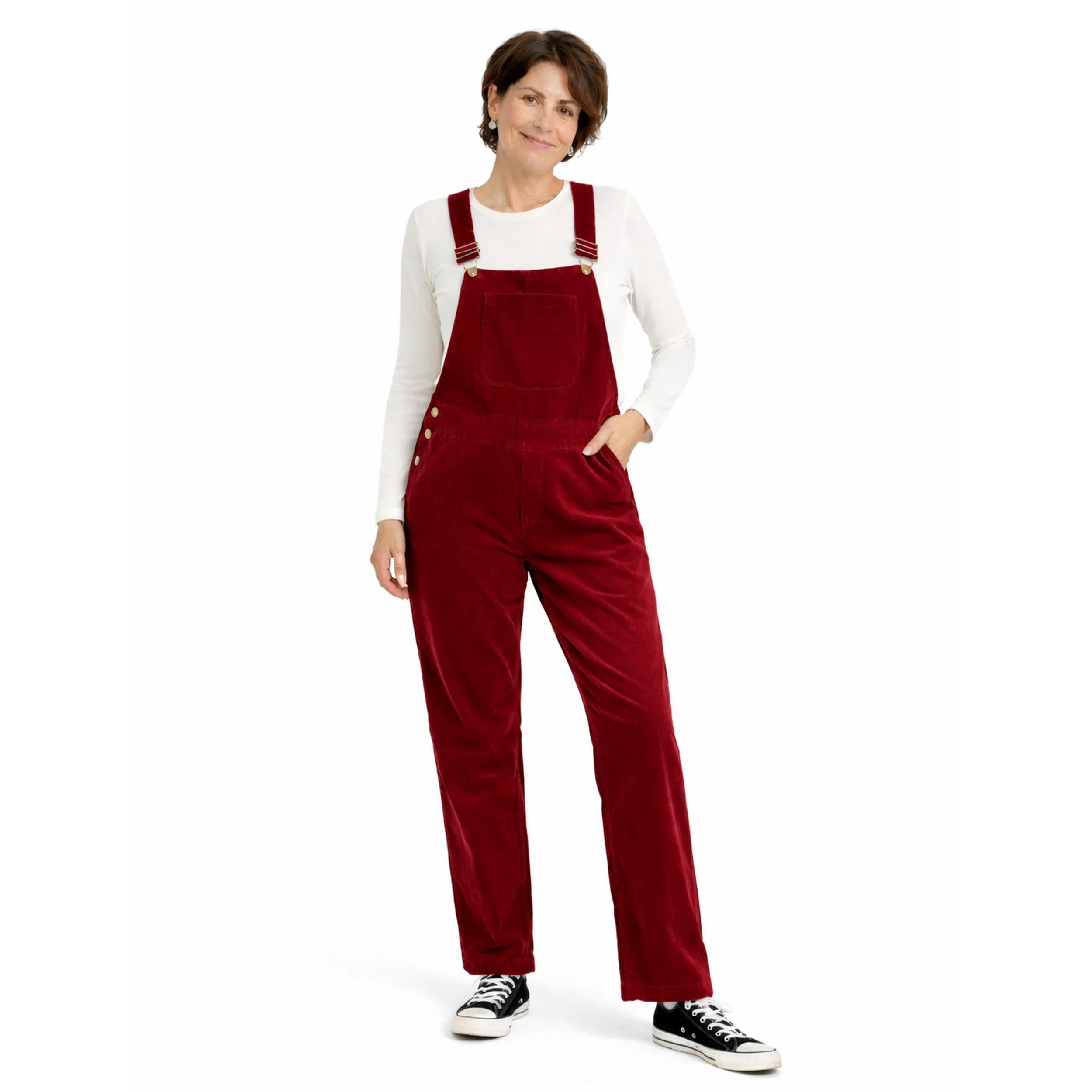 Salopette en Velours Fushia