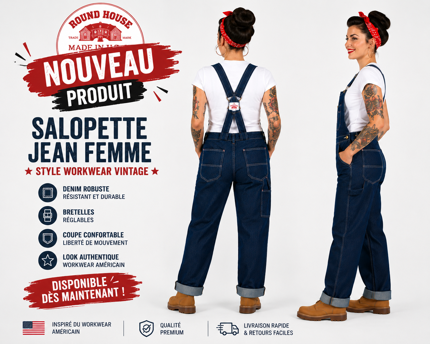 salopette femme super denim