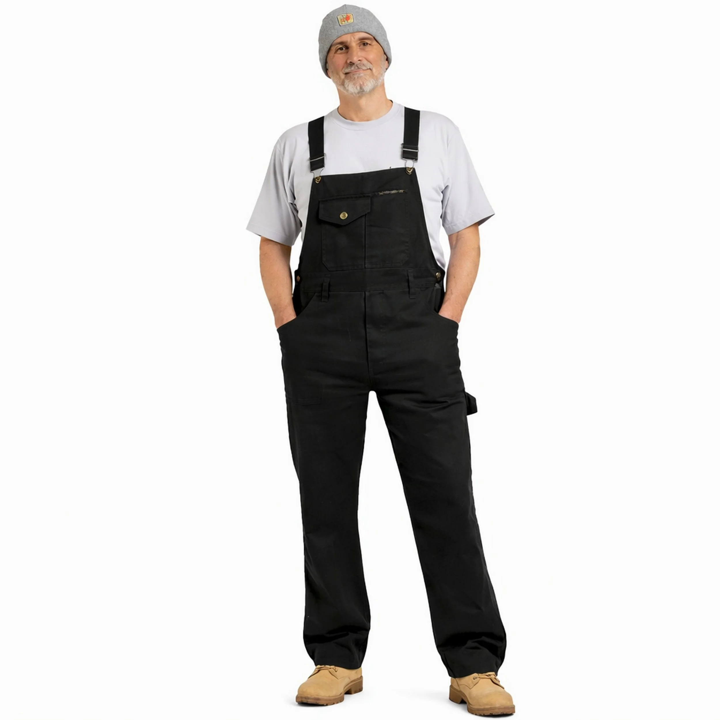 Salopette Denim Noir Homme – Coupe Confort