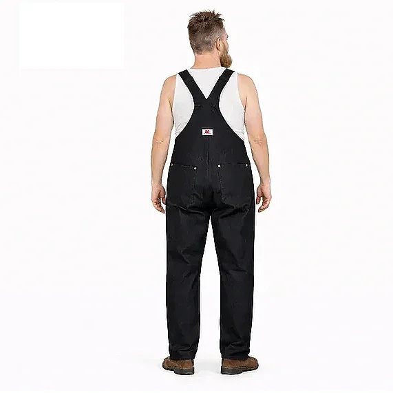 salopette+grande+taille+homme+round+house+couleur+noir+de+dos.webp