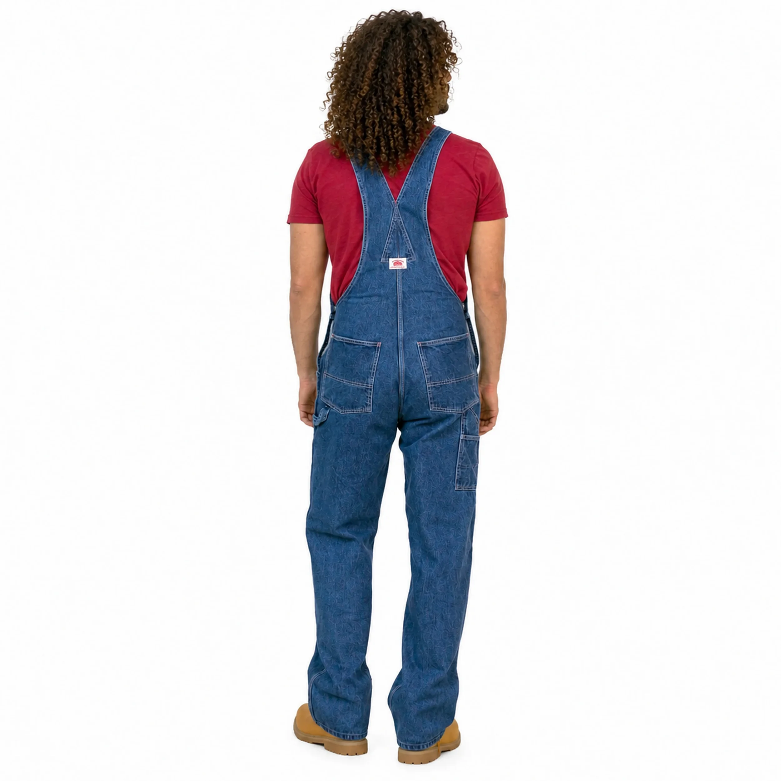 salopette homme jean denim clair de dos.webp