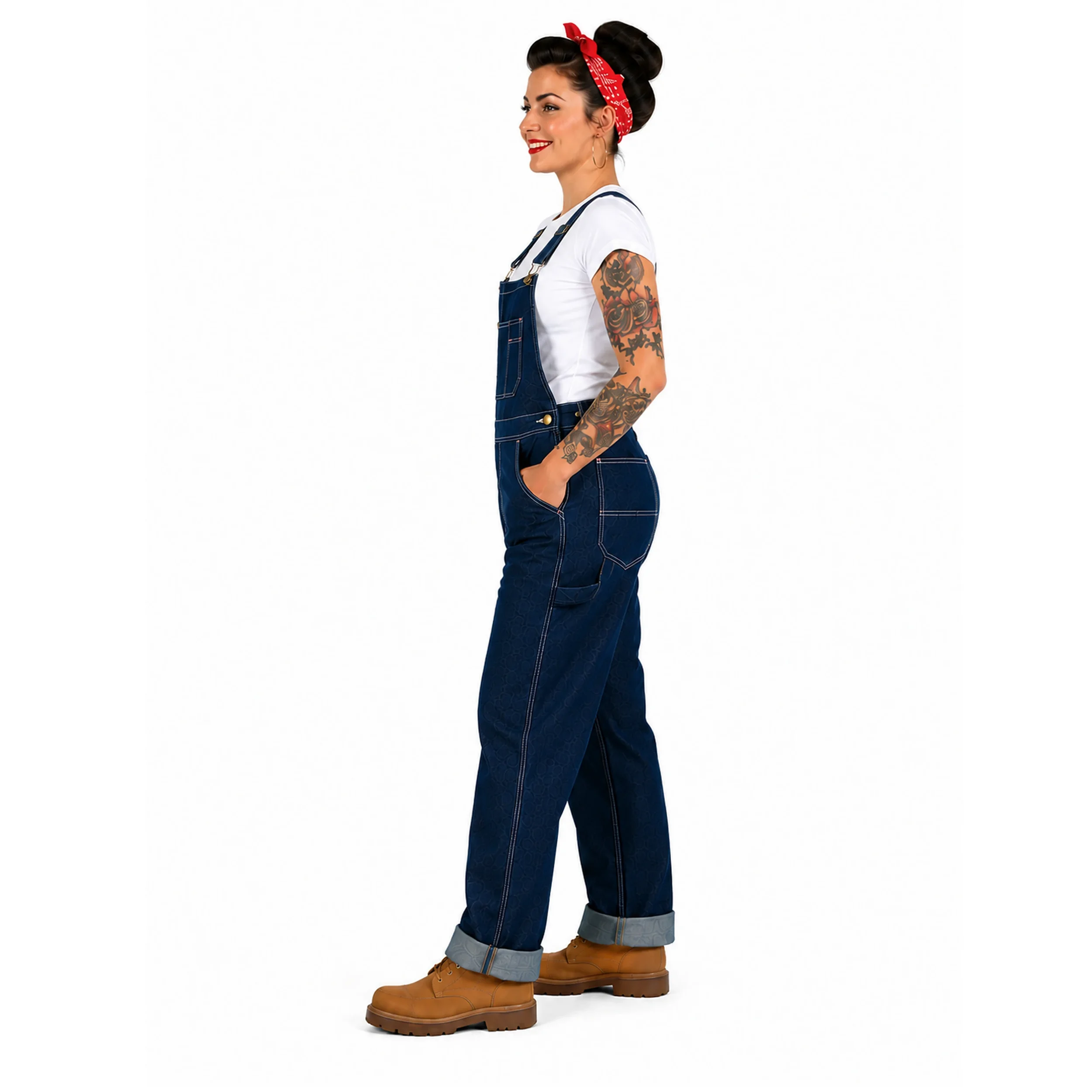 salopette femme style rocker
