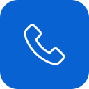 Icône de téléphone bleu