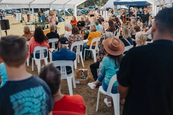 HerbFest - speaker talking about native herbs in demonstration tent2.jpg