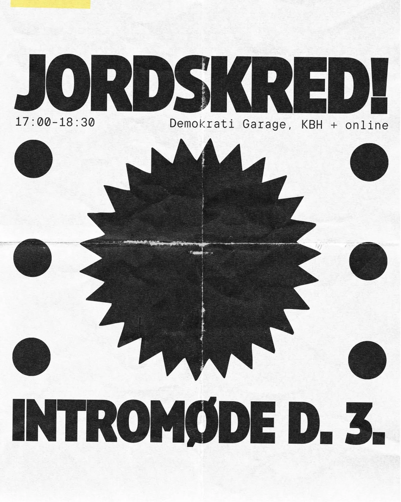 ✴︎ Kom til introm&oslash;de p&aring; tirsdag! ✴︎
Hvis du ogs&aring; vil v&aelig;re med til at &aelig;ndre dansk politik og skabe et Jordskred &mdash; s&aring; kom til introm&oslash;de p&aring; tirsdag fra 17:00&ndash;18:30 i @demokratigarage eller ef