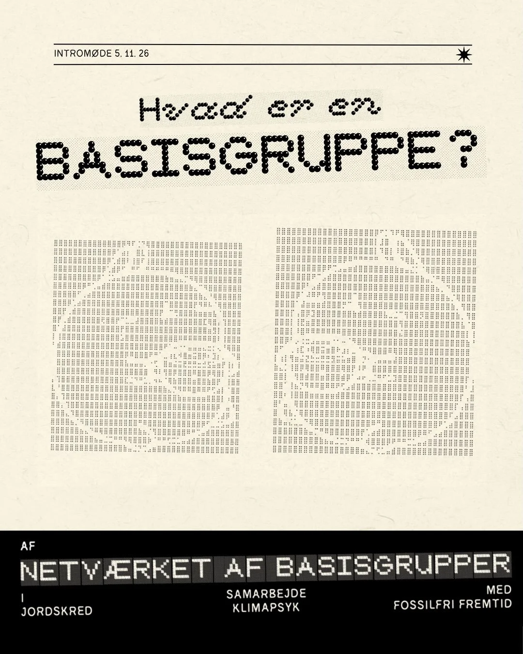 ₊˚⊹♡ Don&rsquo;t panic, find dig en basisgruppe ♡⋆ ִֶָ˖&middot;˳˖𓂃 ִֶָ

En basisgruppe er en lille og socialt t&aelig;t knyttet gruppe, som kan give rum til refleksion og samtale over verdens tilstand og samtidig v&aelig;re platform for handling i f