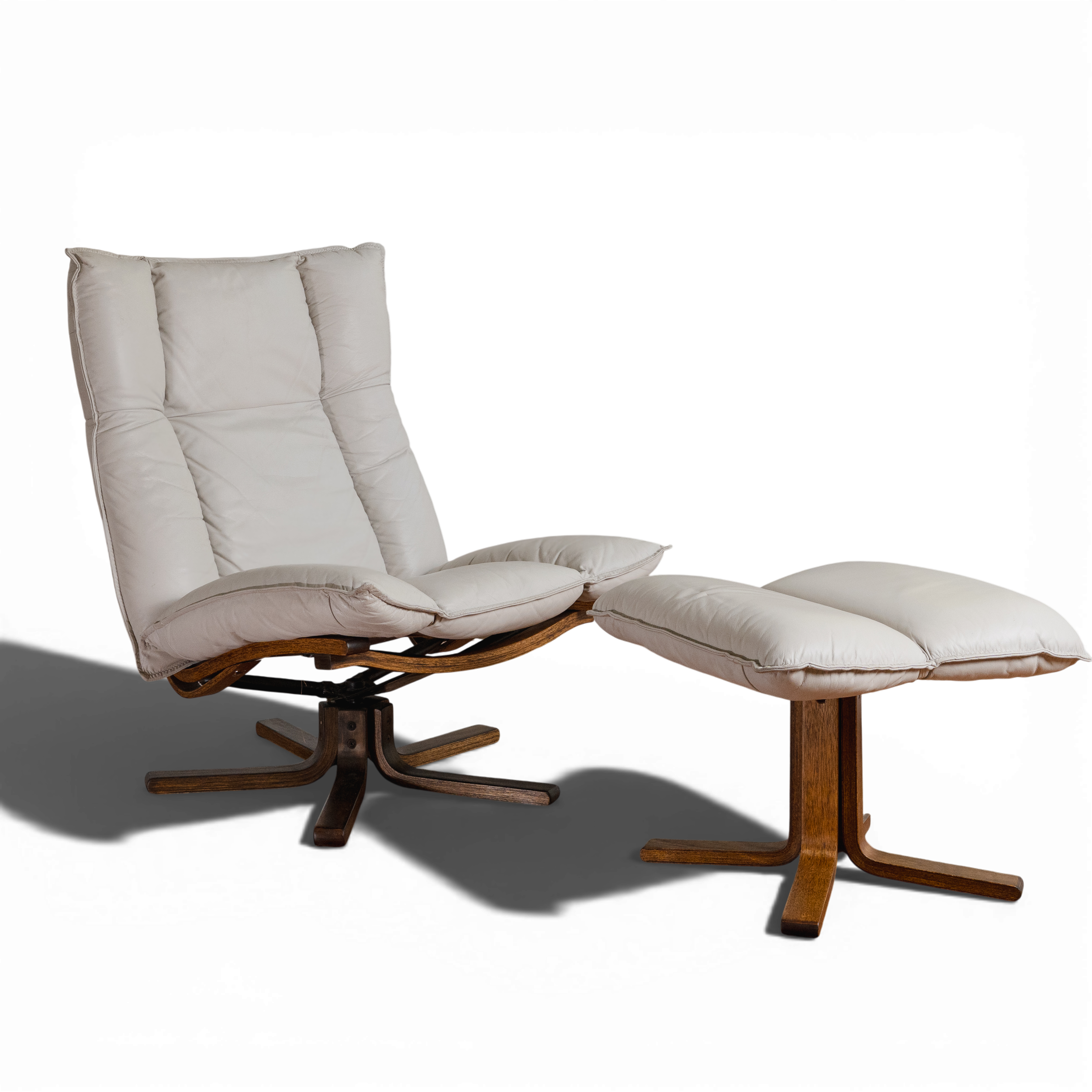 Easden Falcon Swivel Chairs and Footrest