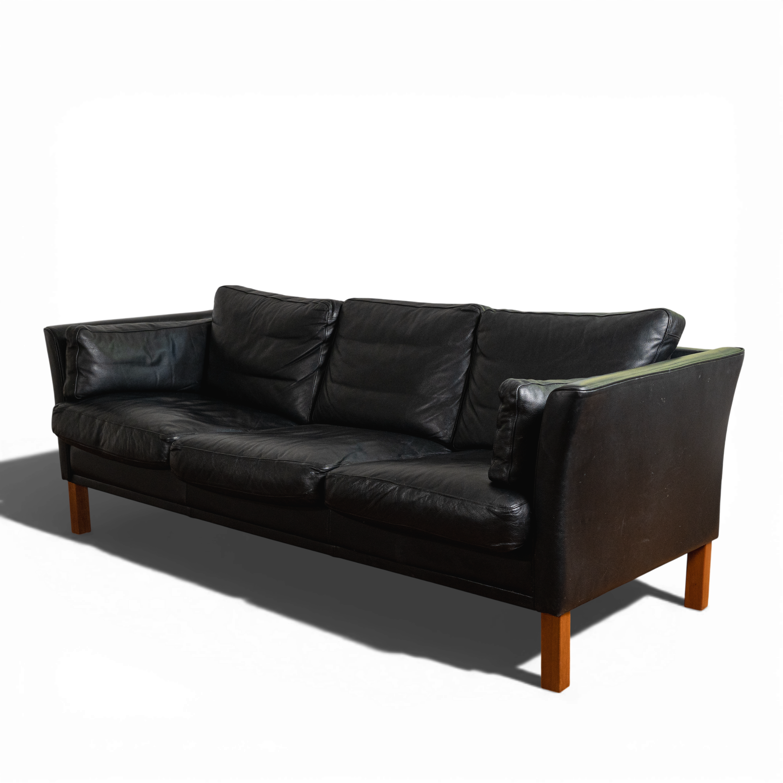 Three-Seater Danish Leather Sofa