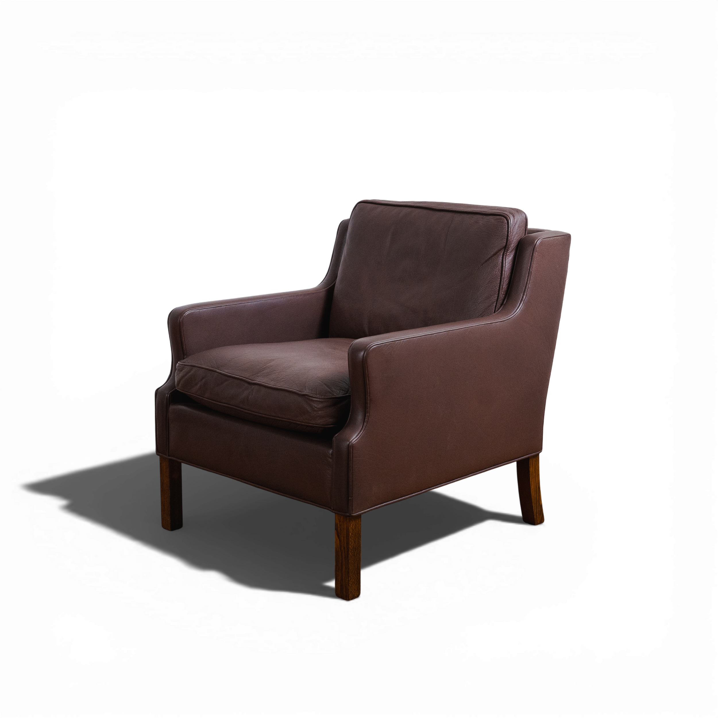 Danish Leather Armchair-Attributed to Børge Mogensen