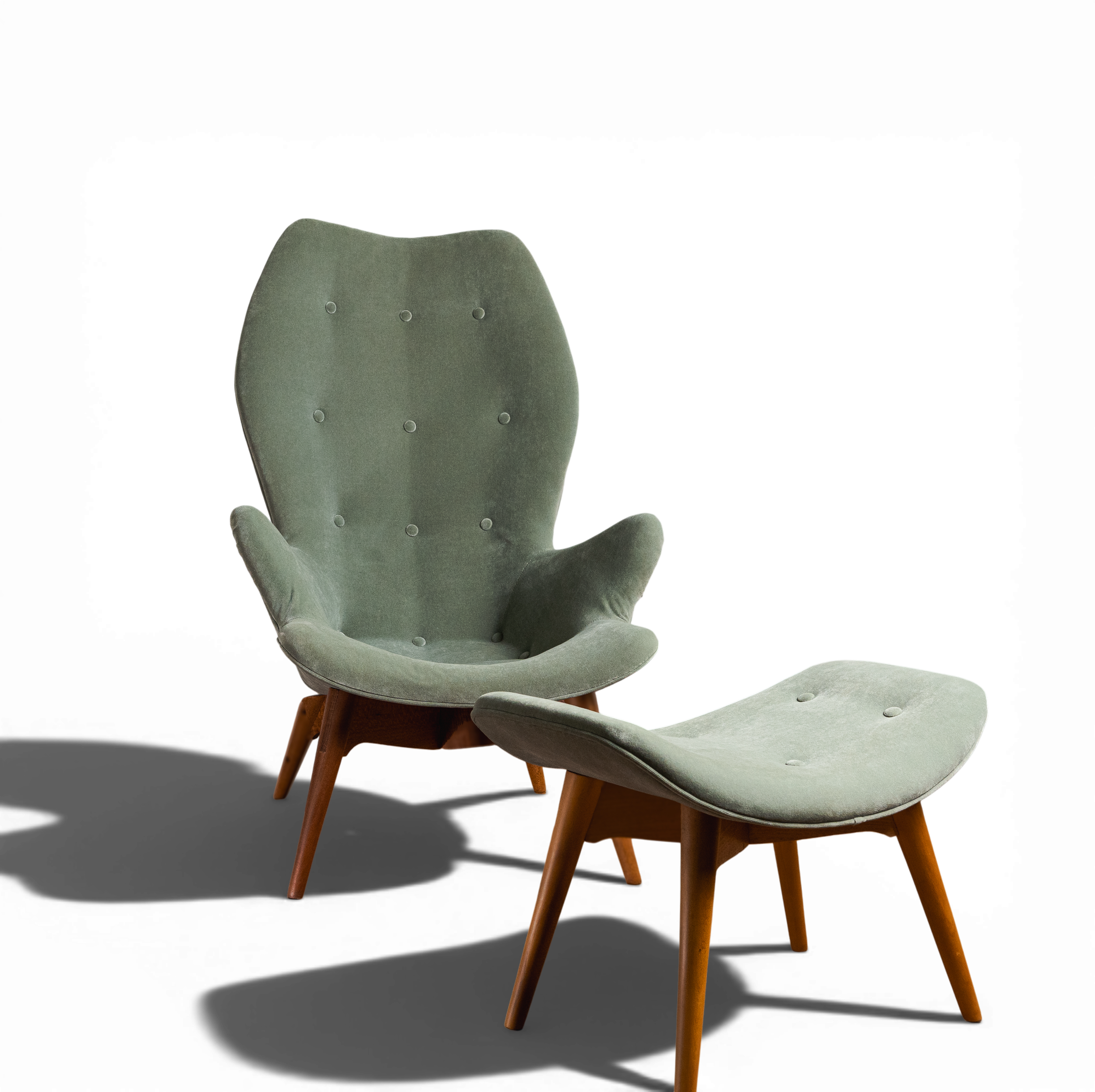 Featherston W180 Contour Chair and Ottoman